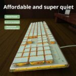 V3 wired backlit keyboard Cool backlight Ergonomic design Waterproof and dustproof Used for office and games-Green