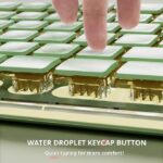 V3 wired backlit keyboard Cool backlight Ergonomic design Waterproof and dustproof Used for office and games-Green