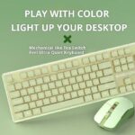 V3 wired backlit keyboard Cool backlight Ergonomic design Waterproof and dustproof Used for office and games-Green