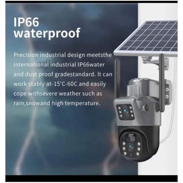 V380 PRO DUAL LENS PTZ SOLAR CAMERA 5.0MP