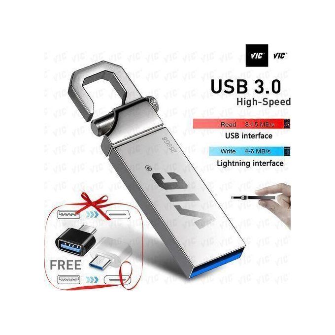 VIC ♛256GB USB Metal Flash Drives Portable Usb Drive Waterproof Memoria Usb Disk