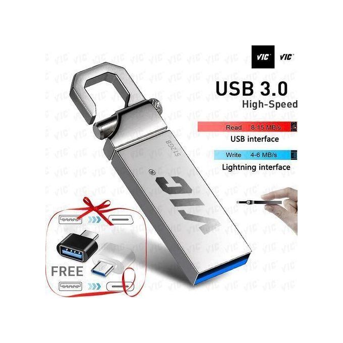 VIC ✪512GB USB Metal Flash Drives Portable Usb Drive Waterproof Memoria Usb Disk