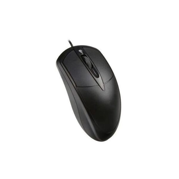 White Label White Label Wired USB Mouse - Black - Ambidextrous - Plastic - Compatible with Windows & Linux