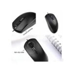 White Label White Label Wired USB Mouse - Black - Ambidextrous - Plastic - Compatible with Windows & Linux
