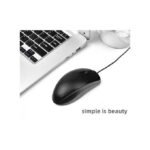 White Label White Label Wired USB Mouse - Black - Ambidextrous - Plastic - Compatible with Windows & Linux