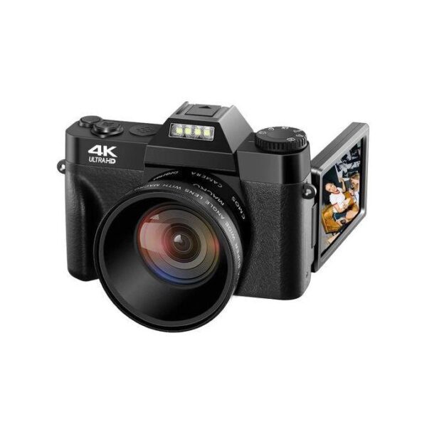 WIFI 4K HD 48 Megapixel Professional 16X Zoom Digital Camera With Flip Screen For YouTube And Live Streaming, 2 Batteries.