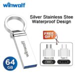 Winwolf Flash Drive 3.0 64GB 128GB - Metal OTG Micro USB Type-C