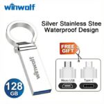 Winwolf Flash Drive 3.0 64GB 128GB - Metal OTG Micro USB Type-C