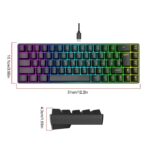 Wired Keyboard 68-Key RGB Backlit Gaming Mechanical Keyboard for Gaming