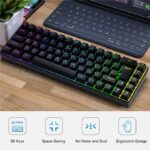 Wired Keyboard 68-Key RGB Backlit Gaming Mechanical Keyboard for Gaming