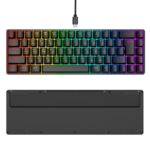 Wired Keyboard 68-Key RGB Backlit Gaming Mechanical Keyboard for Gaming