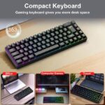Wired Keyboard 68-Key RGB Backlit Gaming Mechanical Keyboard for Gaming