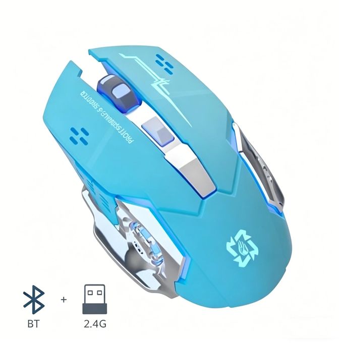 Wireless 2.4G Rechargeable 5.2 Bluetooth Silent Game Mouse