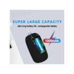 Wireless Black Mouse - 2.4G Rechargeable, Ergonomic, 600mAh, 11.3x5.8x2.6cm