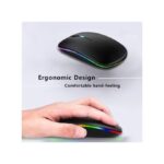 Wireless Black Mouse - 2.4G Rechargeable, Ergonomic, 600mAh, 11.3x5.8x2.6cm