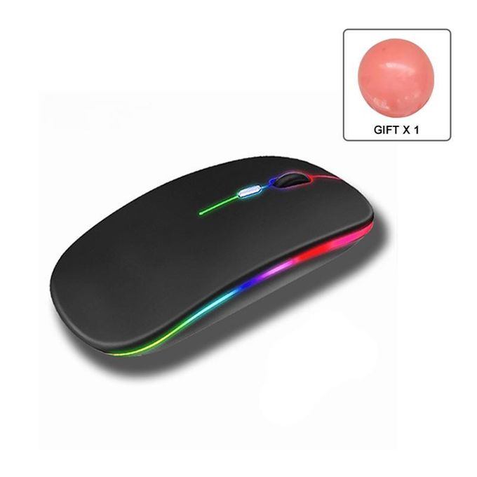 Wireless Black Mouse - 2.4G Rechargeable, Ergonomic, 600mAh, 11.3x5.8x2.6cm