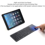 Wireless Bluetooth Foldable Keyboard With Touchpad - Gray