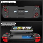 Wireless Game Controller for iPhone iOS Android PC, Bluetooth Gamepad Joystick with Back Button