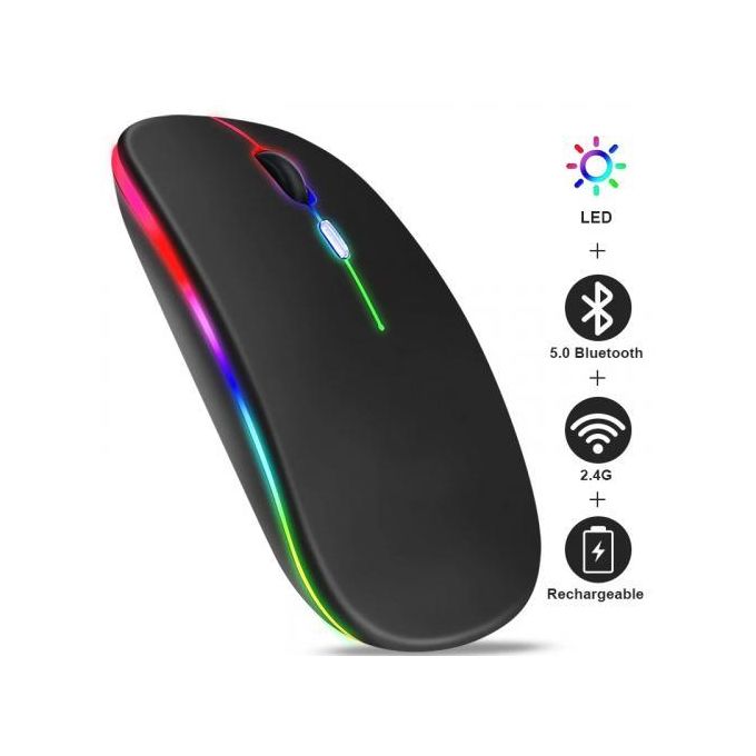Wireless Mouse Bluetooth 5.2 2.4G Silent Rechargeable Computer Mouse