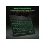 10 Inch Wireless Bluetooth Keyboard Ultra Slim Rechargeable Backlight, 7-Color Light, external keyboard for Desktop & Laptop