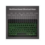 10 Inch Wireless Bluetooth Keyboard Ultra Slim Rechargeable Backlight, 7-Color Light, external keyboard for Desktop & Laptop