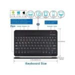 10" Wireless Bluetooth Keyboard, Portable Slim Precision Keypad