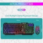 2-IN-1 Rainbow Glow Gaming Keyboard& Mouse Set with Backlight Luminous Gaming Peripheral Ergonomic Mechanical Feel Keyboard Mouse