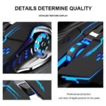 2.4G + Bluetooth 5.0 Wireless Gaming Mouse - Rechargeable, Silent Click, 2400 DPI Adjustable, RGB Ergonomic Mice for PC/Laptop