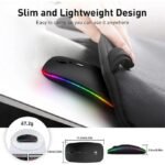 2.4G Rechargeable Wireless Luminous Mouse, Bluetooth Dual-Mode - Black