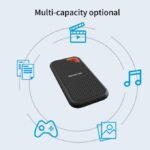 2TB External SSD - USB 3.1, Portable, Black