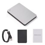 2TB Slim Silver Metal USB3.0 Portable Hard Drive Office Travel Storage