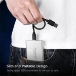 500GB Portable USB 3.1 SSD External Mobile Hard Drive - Silver
