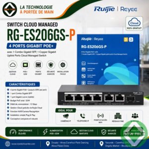 SWITCH RUIJIE SMART POE 6 PORTS GIGABIT RG-ES206GS-P for sale