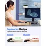 addigoes Vertical Mouse, Right Handed 2.4GHz Wireless Ergonomic Rechargeable Vertical Mouse with 3 Adjustable DPI 800/1200/1600, Quiet Clicks, 6 Buttons,Compatible with PC,...