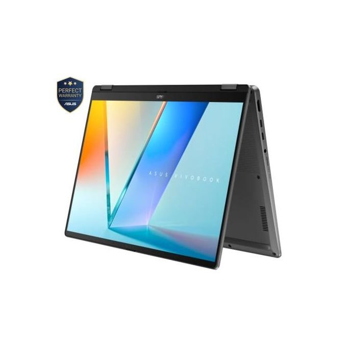 Asus Vivobook 14 Flip 2in1 Touch Screen /Intel Ultra 7-256V/16GB RAM/512GB SSD/14Inch WUXGA (1920x1200) OLED/ Windows 11 Home/WiFi 7 /Type C Charger/ Stylus Pen Included/Matte Gray