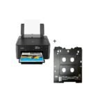 Canon Ts704 Cd/ID Card Printer With Tray + 235 Pieces Pvc Card + Refillable Cartridge And Ink