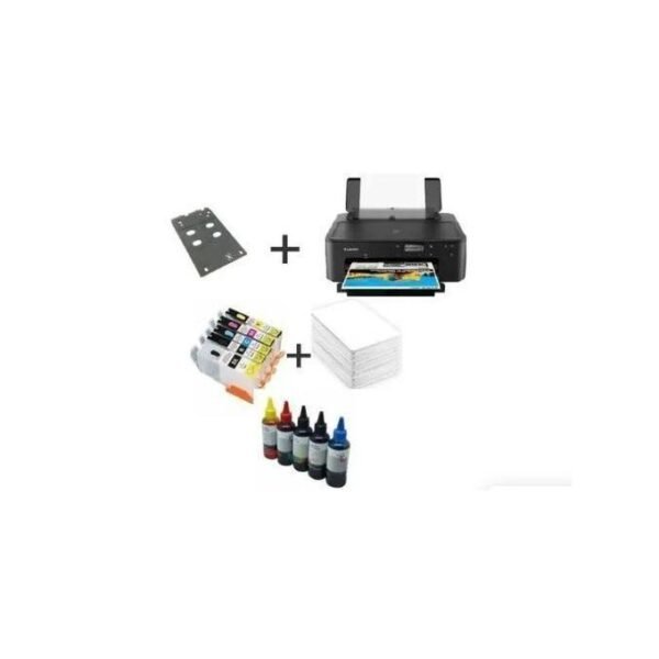 Canon Ts704 Cd/ID Card Printer With Tray + 235 Pieces Pvc Card + Refillable Cartridge And Ink