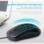 Ergonomic Wired Mouse for Laptop Keyboard 2.4g Black