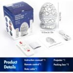 Galaxy Nightlight Projector with Remote Control, Built-in Speaker, Sleep Mode, and Customizable Starry Sky Effect