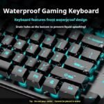 GX30 wired backlit keyboard Cool backlight Ergonomic design Waterproof and dustproof Used for office and games-Black