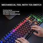 GX30 wired backlit keyboard Cool backlight Ergonomic design Waterproof and dustproof Used for office and games-Black
