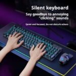 GX30 wired backlit keyboard Cool backlight Ergonomic design Waterproof and dustproof Used for office and games-Black