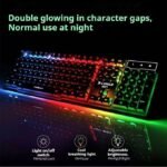 GX30 wired backlit keyboard Cool backlight Ergonomic design Waterproof and dustproof Used for office and games-Black