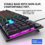GX30 wired backlit keyboard Cool backlight Ergonomic design Waterproof and dustproof Used for office and games-Black