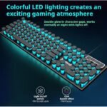 GX330 wired backlit keyboard Cool backlight Ergonomic design Waterproof and dustproof Used for office and games-Black