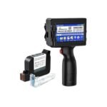 Handheld Inkjet Printer for Flat Surface 0.5 Inch Nozzle for QRCode Barcode Production Date Time Logo Batch Number Print On Glass Bag Carton Box Wood Cloth Plastic Cable (25...