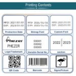 Handheld Inkjet Printer for Flat Surface 0.5 Inch Nozzle for QRCode Barcode Production Date Time Logo Batch Number Print On Glass Bag Carton Box Wood Cloth Plastic Cable (25...