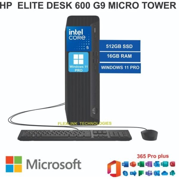 Hp EliteDesk 600 G9 – Intel Core i5 13th Gen, 16GB RAM, 512GB SSD