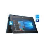 Hp ProBook 11 X360- Intel Pentium 256GB SSD-TOUCHSCREEN 8GB RAM Windows 10 Pro BLUE + LAPTOP STAND & USB LIGHT FOR KEYBOARD
