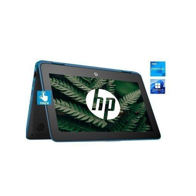 Hp ProBook 11 X360- Intel Pentium 256GB SSD-TOUCHSCREEN 8GB RAM Windows 10 Pro BLUE + LAPTOP STAND & USB LIGHT FOR KEYBOARD